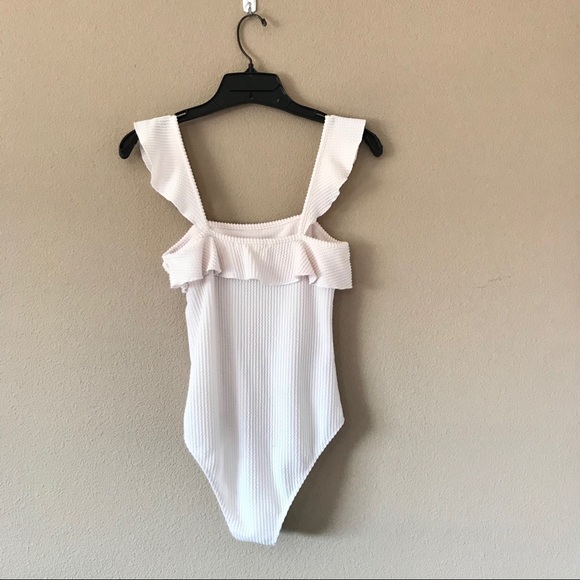 White Ruffled Bodysuit - Picture 4 of 5